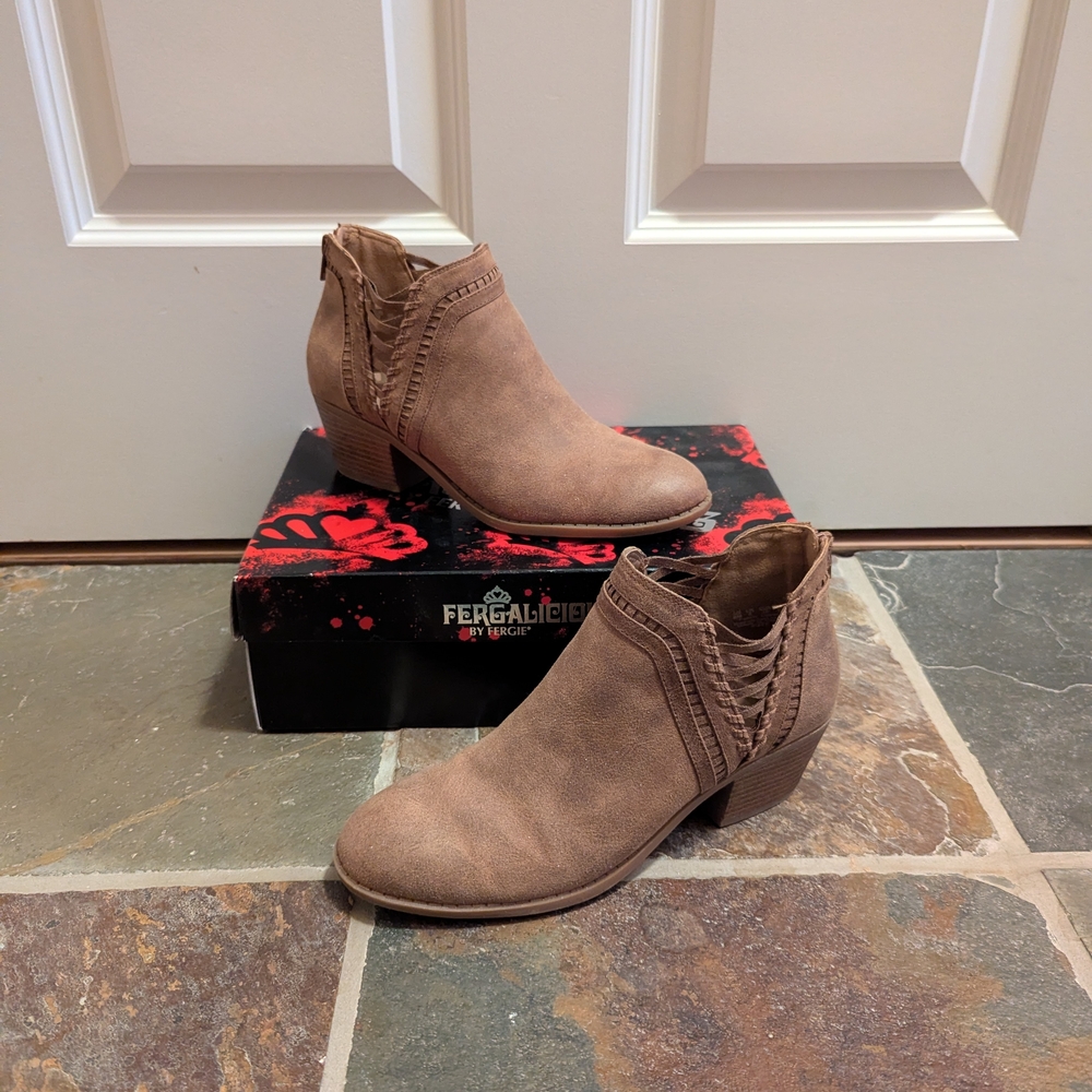 Fergalicious Tan Ankle Boots